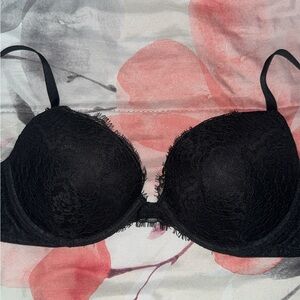 Victorias Secret Dream Angels Push Up Black Lace Bra